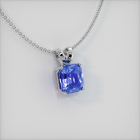 2.06 Ct. Sapphire Pendant, 18K White Gold 2