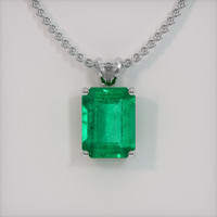 2.36 Ct. Emerald Pendant, 18K White Gold 1