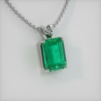 2.36 Ct. Emerald Pendant, 18K White Gold 2