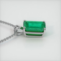 2.36 Ct. Emerald Pendant, 18K White Gold 3