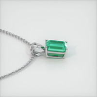 2.51 Ct. Emerald  Pendant - 18K White Gold