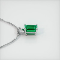 2.62 Ct. Emerald  Pendant - 18K White Gold