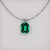 1.40 Ct. Emerald  Pendant - 18K White Gold