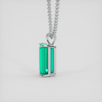 5.91 Ct. Emerald Pendant, 18K White Gold 3
