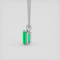 6.44 Ct. Emerald Pendant, 18K White Gold 3