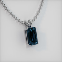 6.90 Ct. Gemstone Pendant, 18K White Gold 2