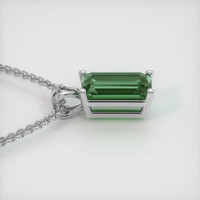2.07 Ct. Gemstone Pendant, 18K White Gold 3
