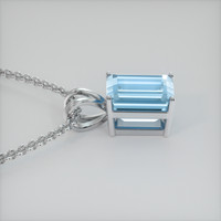 2.92 Ct. Gemstone Pendant, 18K White Gold 3