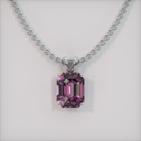 2.80 Ct. Gemstone Pendant, 18K White Gold 1