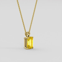 6.73 Ct. Bi Color / Parti Sapphire Pendant, 10K Yellow Gold 2