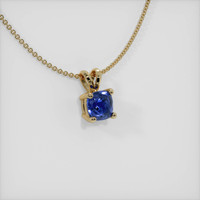 0.86 Ct. Blue Sapphire Pendant, 14K Yellow Gold 2