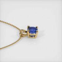 0.86 Ct. Blue Sapphire Pendant, 14K Yellow Gold 3