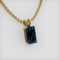 6.90 Ct. Gemstone Pendant, 14K Yellow Gold 2