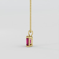 6.06 Ct. Purplish Pink Rhodolite Garnet Pendant, 14K Yellow Gold 3