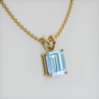 2.92 Ct. Gemstone Pendant, 14K Yellow Gold 2