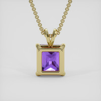 12.24 Ct. Purple Amethyst Pendant, 14K Yellow Gold 4