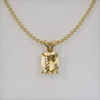 1.77 Ct. Gemstone Pendant, 14K Yellow Gold 1