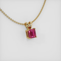 1.22 Ct. Reddish Pink Sapphire Pendant, 14K Yellow Gold 2