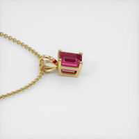 1.22 Ct. Reddish Pink Sapphire Pendant, 14K Yellow Gold 3