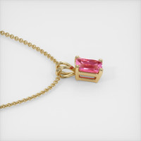 0.82 Ct. Pink Sapphire Pendant, 14K Yellow Gold 2