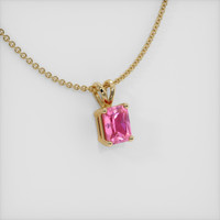 0.82 Ct. Pink Sapphire Pendant, 14K Yellow Gold 3