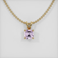 0.37 Ct. Pink Sapphire Pendant, 14K Yellow Gold 1