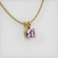 0.37 Ct. Pink Sapphire Pendant, 14K Yellow Gold 2