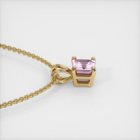 0.37 Ct. Pink Sapphire Pendant, 14K Yellow Gold 3