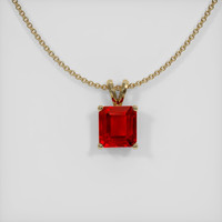 3.01 Ct. Ruby Pendant, 14K Yellow Gold 1