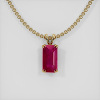 1.02 Ct. Ruby Pendant, 14K Yellow Gold 1