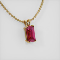 1.02 Ct. Ruby Pendant, 14K Yellow Gold 2