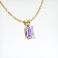 1.62 Ct. Purple Sapphire Pendant, 14K Yellow Gold 2