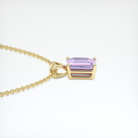 1.62 Ct. Purple Sapphire Pendant, 14K Yellow Gold 3