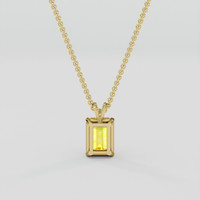 6.73 Ct. Bi Color / Parti Sapphire Pendant, 14K Yellow Gold 4