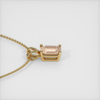 0.74 Ct. Peach Sapphire Pendant, 14K Yellow Gold 3