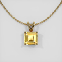 1.53 Ct. Sapphire Pendant, 14K Yellow Gold 1
