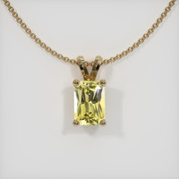 0.85 Ct. Sapphire Pendant, 14K Yellow Gold 1