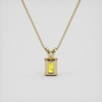1.69 Ct. Yellow Sapphire Pendant, 14K Yellow Gold 4