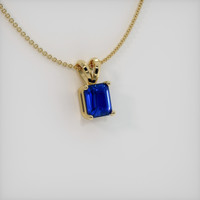 1.01 Ct. Blue Sapphire Pendant, 18K Yellow Gold 2