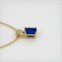 1.01 Ct. Blue Sapphire Pendant, 18K Yellow Gold 3