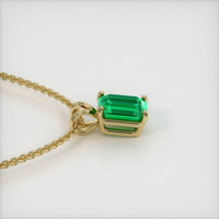 1.60 Ct. Emerald Pendant, 18K Yellow Gold 3