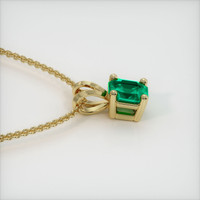 0.43 Ct. Emerald Pendant, 18K Yellow Gold 3