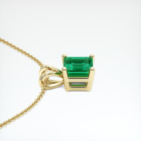 0.65 Ct. Emerald Pendant, 18K Yellow Gold 3
