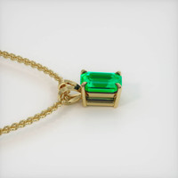 0.92 Ct. Emerald Pendant, 18K Yellow Gold 3