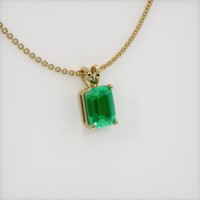 1.37 Ct. Emerald  Pendant - 18K Yellow Gold