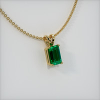 1.41 Ct. Emerald  Pendant - 18K Yellow Gold