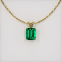 3.06 Ct. Emerald   Pendant, 18K Yellow Gold 1