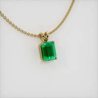 3.06 Ct. Emerald Pendant, 18K Yellow Gold 2