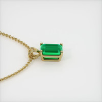 3.06 Ct. Emerald Pendant, 18K Yellow Gold 3