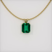 2.30 Ct. Emerald Pendant, 18K Yellow Gold 1